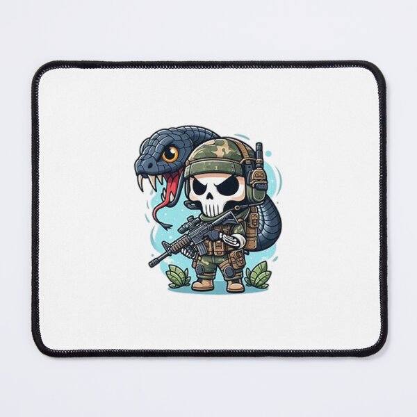 Item preview, skeleton in tactical gear with snake designed and sold by Wxjtecki.