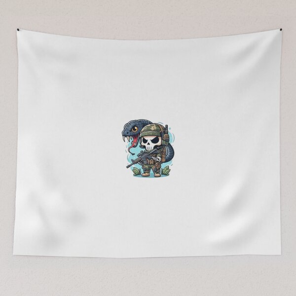 Item preview, skeleton in tactical gear with snake designed and sold by Wxjtecki.