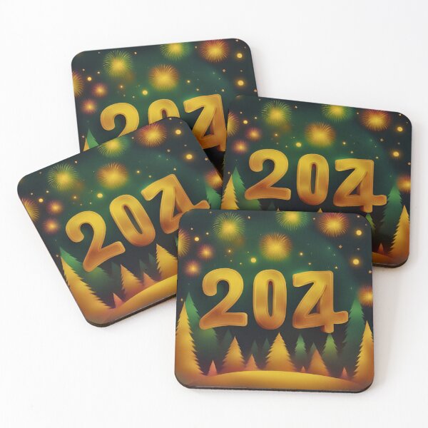 Item preview,  Happy New Year 2024 Retro  designed and sold by Modern-Tropical.