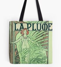Vintage Alphonse Mucha - La Plume 1898 Art Nouveau Tote Bag