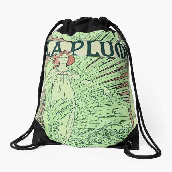Alphonse Mucha Vintage - La Plume 1898 Art Nouveau Sac à cordon