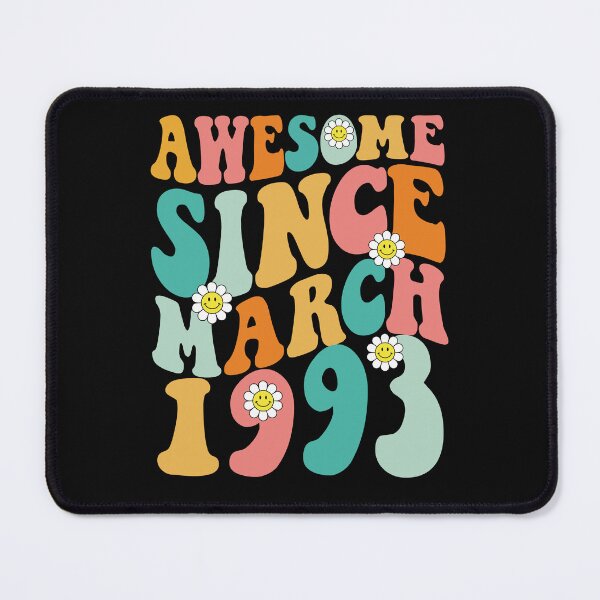 Item preview, Awesome Since March 1993 | Made In 1993 | Retro Groovy Birthday designed and sold by Christina-grich.