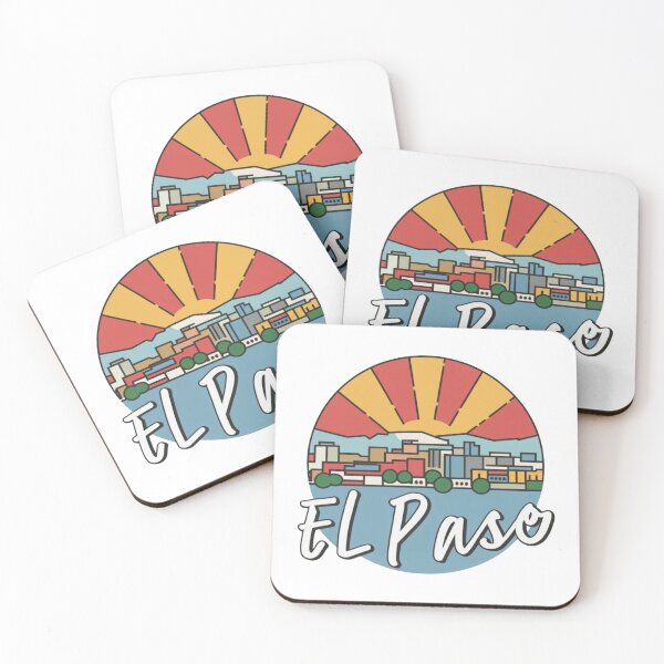 Item preview, El Paso, Texas | City in abstract style including sunset designed and sold by CircinusStore.