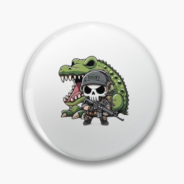 Item preview,  Cute skeleton in tactical gear with crocodile designed and sold by Wxjtecki.