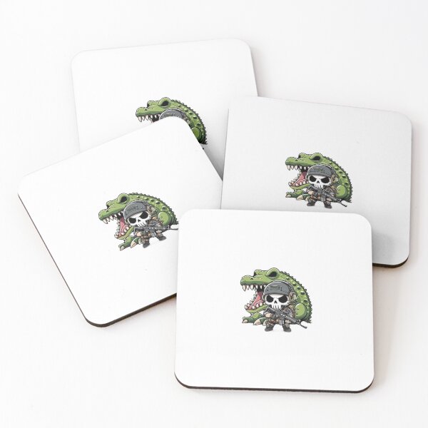 Item preview,  Cute skeleton in tactical gear with crocodile designed and sold by Wxjtecki.