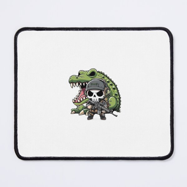 Item preview,  Cute skeleton in tactical gear with crocodile designed and sold by Wxjtecki.