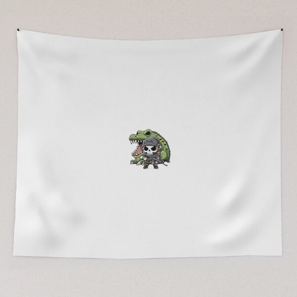 Item preview,  Cute skeleton in tactical gear with crocodile designed and sold by Wxjtecki.