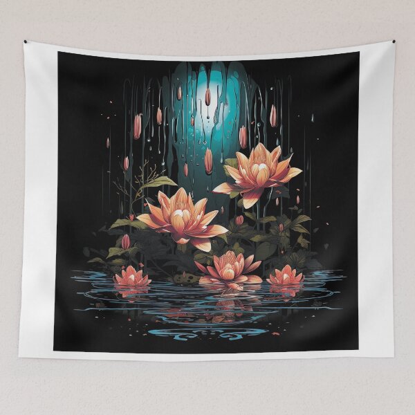 Item preview, a gentle rain falling on flowers designed and sold by artyficial-.