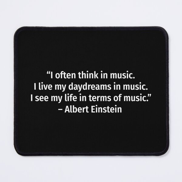 Item preview, Albert Einstein quote about piano designed and sold by snadesign.