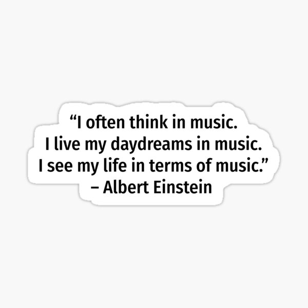Item preview, Albert Einstein quote about piano designed and sold by snadesign.