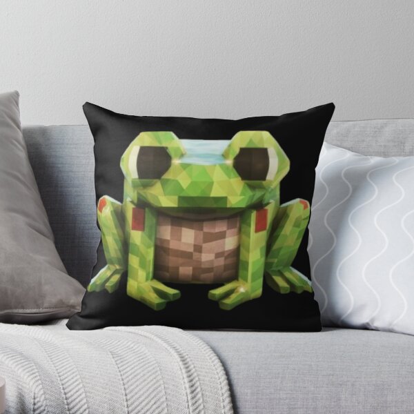 Frog From Minecraft Pillows & Cushions for Sale