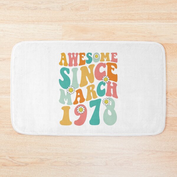 Item preview, Awesome Since March 1978 | Made In 1978 | Retro Groovy Birthday designed and sold by Christina-grich.