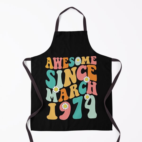 Item preview, Awesome Since March 1974 | Made In 1974 | Retro Groovy Birthday designed and sold by Christina-grich.