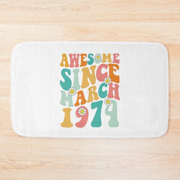 Item preview, Awesome Since March 1974 | Made In 1974 | Retro Groovy Birthday designed and sold by Christina-grich.