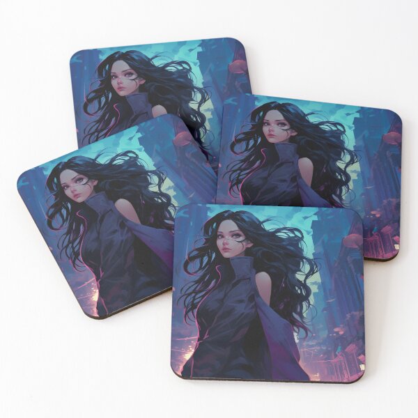 Item preview, Neon Nocturne: The Enigmatic Wanderer of the Cyberpunk Cityscape designed and sold by oanaunciuleanu.