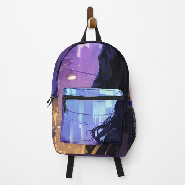 Item preview, Neon Nocturne: The Enigmatic Wanderer of the Cyberpunk Cityscape designed and sold by oanaunciuleanu.