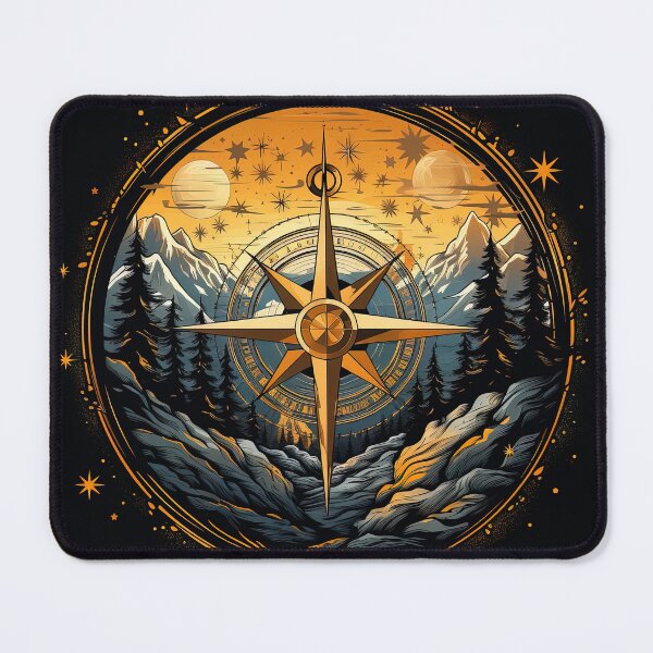 Item preview, compass guiding through the mountains designed and sold by artyficial-.