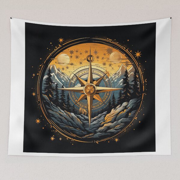 Item preview, compass guiding through the mountains designed and sold by artyficial-.