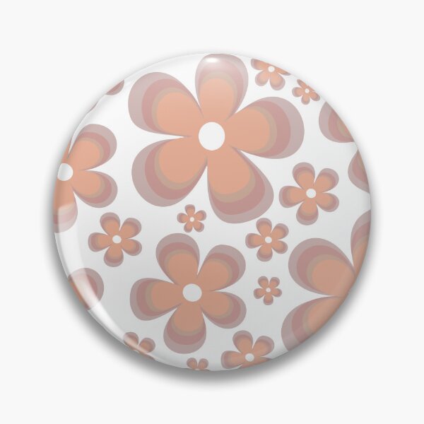 Item preview, Cute Ditsy Groovy 70s Flowers / Floral Design Warm Orange Hue Colours designed and sold by LittleHCreative.