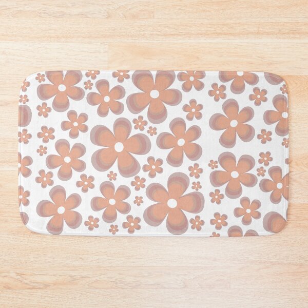 Item preview, Cute Ditsy Groovy 70s Flowers / Floral Design Warm Orange Hue Colours designed and sold by LittleHCreative.