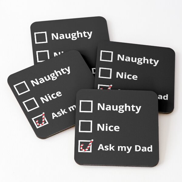 Item preview, Naughty nice ask my Dad funn, sarcastic Christmas 2023 designed and sold by CosmicGypsy2000.