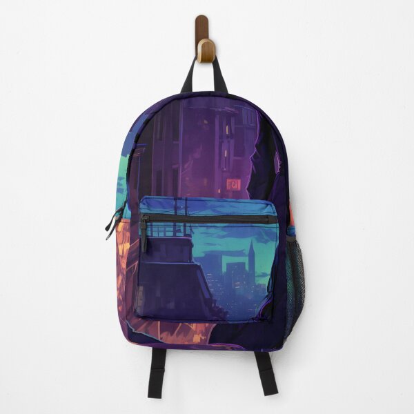Item preview, Neon Nocturne: The Enigmatic Wanderer of the Cyberpunk Cityscape designed and sold by oanaunciuleanu.