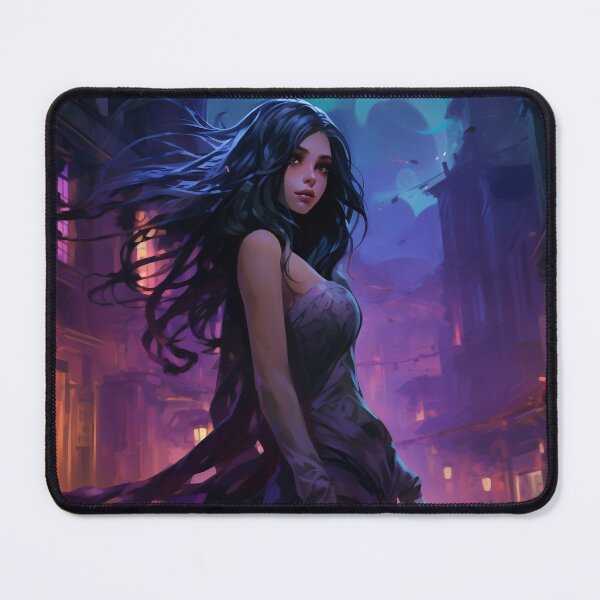 Item preview, Neon Nocturne: The Enigmatic Wanderer of the Cyberpunk Cityscape designed and sold by oanaunciuleanu.