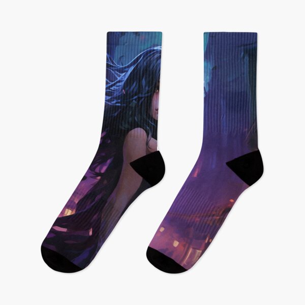 Item preview, Neon Nocturne: The Enigmatic Wanderer of the Cyberpunk Cityscape designed and sold by oanaunciuleanu.
