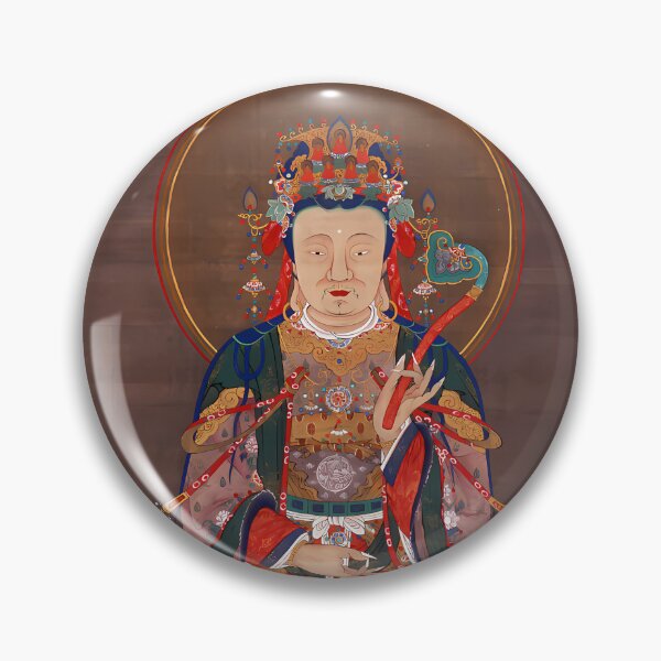 Item preview, Bodhisattva Manjusri  by Ito Jakuchu, originally ink on silk, enhanced digital edition designed and sold by EmeraldeaArt.