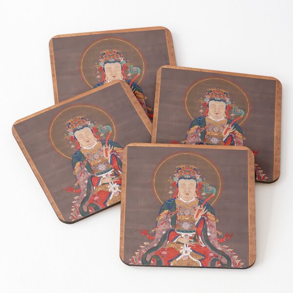 Item preview, Bodhisattva Manjusri  by Ito Jakuchu, originally ink on silk, enhanced digital edition designed and sold by EmeraldeaArt.