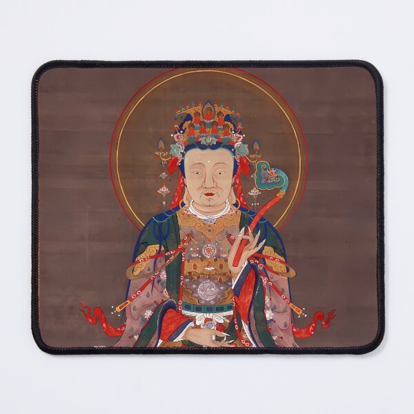 Item preview, Bodhisattva Manjusri  by Ito Jakuchu, originally ink on silk, enhanced digital edition designed and sold by EmeraldeaArt.