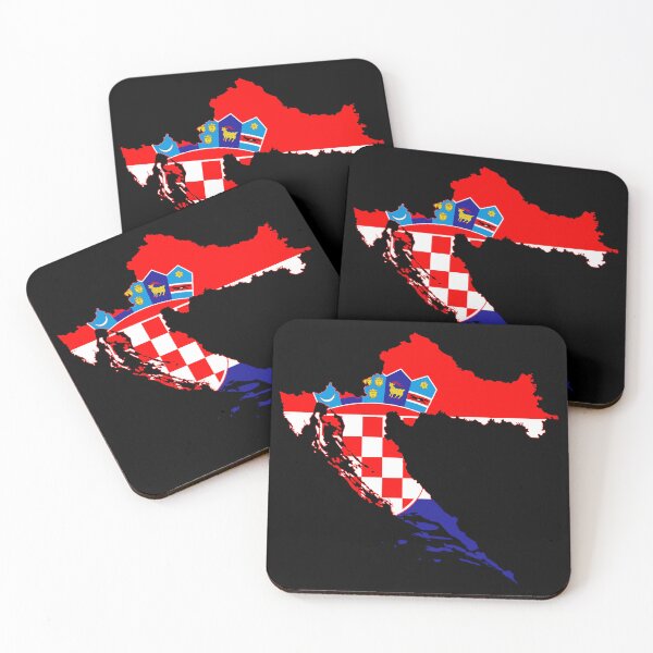 Item preview, Flag Map of Croatia designed and sold by feether-store.