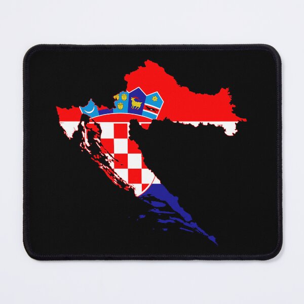 Item preview, Flag Map of Croatia designed and sold by feether-store.