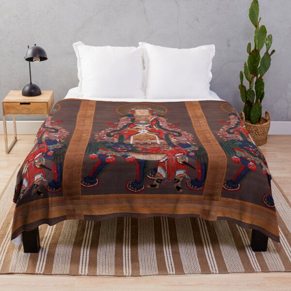 Item preview, Bodhisattva Manjusri  by Ito Jakuchu, originally ink on silk, enhanced digital edition designed and sold by EmeraldeaArt.