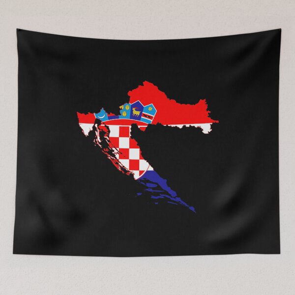 Item preview, Flag Map of Croatia designed and sold by feether-store.