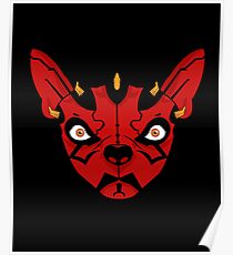 Star Wars Darth Maul on French Bulldog in Red Gear Poster