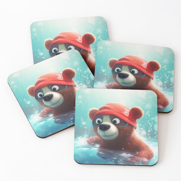 Item preview, Swim Bear - Brandy designed and sold by Highlandkings.