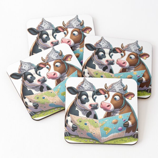 Item preview, Galactic Bovine Adventures - Cows with Tin Foil Hats designed and sold by Moo-larious Creations From Down Udder.