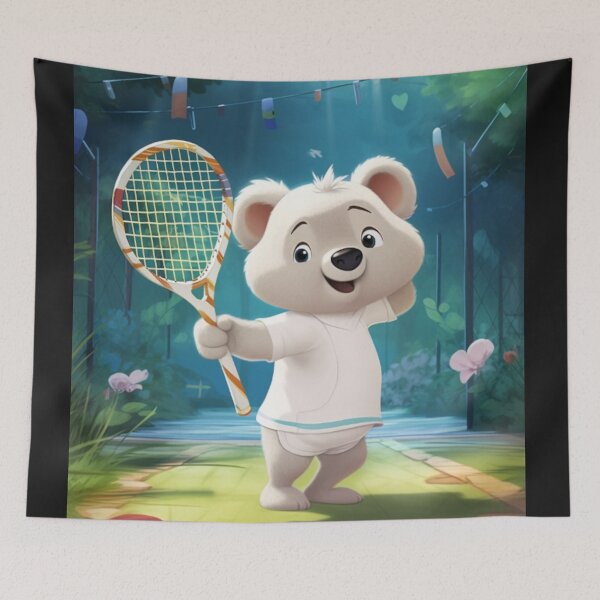 Aperçu de l'œuvre Ours de tennis - Bilbo créée et vendue par Highlandkings.
