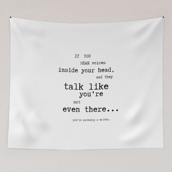 Item preview, IF YOU HEAR VOICES Quote  designed and sold by EllieMonroe.