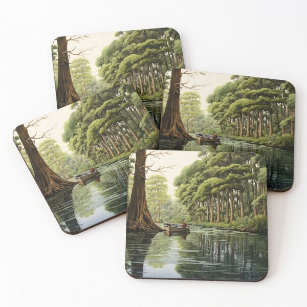 Item preview, Louisiana Bayou hand painted art print designed and sold by dcrc.
