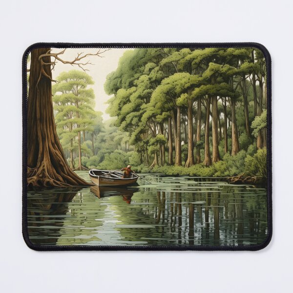 Item preview, Louisiana Bayou hand painted art print designed and sold by dcrc.