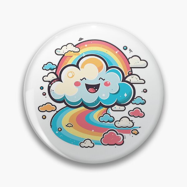 Item preview, Kawaii Cute Cloud with Rainbows designed and sold by Elias Kamstra.