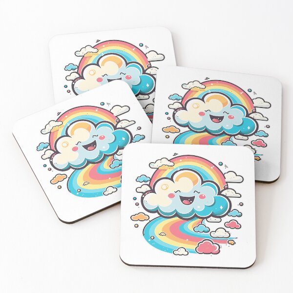 Item preview, Kawaii Cute Cloud with Rainbows designed and sold by Elias Kamstra.