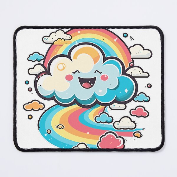 Item preview, Kawaii Cute Cloud with Rainbows designed and sold by Elias Kamstra.