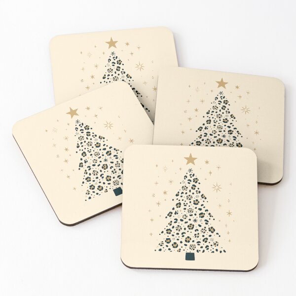 Item preview, Leopard Print Christmas Tree leopard Canvas Wall Art Pattern designed and sold by CoffeeIsATrip.