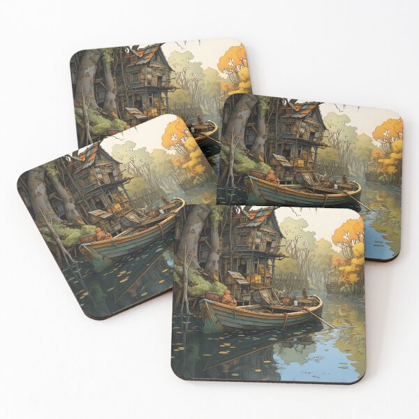 Item preview, Louisiana Bayou hand painted art print designed and sold by dcrc.