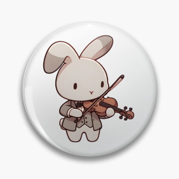 Artikelvorschau, Bunny Musician Playing a Sweet Violin Melody entworfen und verkauft von UmbrellaStudio1.