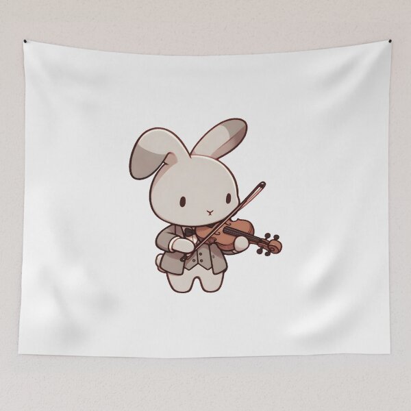 Item preview, Bunny Musician Playing a Sweet Violin Melody designed and sold by UmbrellaStudio1.