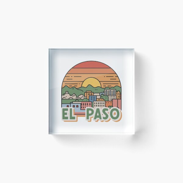 Item preview, El Paso, Texas | City, mountains and sunset designed and sold by CircinusStore.